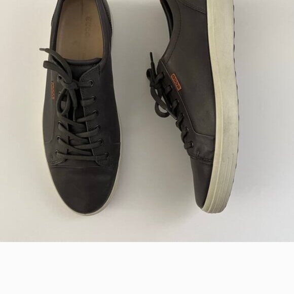 Ecco Men's Soft 7 Leather Lace-Up Sneakers Minimalist Quiet Luxury EU 47 US 13 - Picture 2 of 12